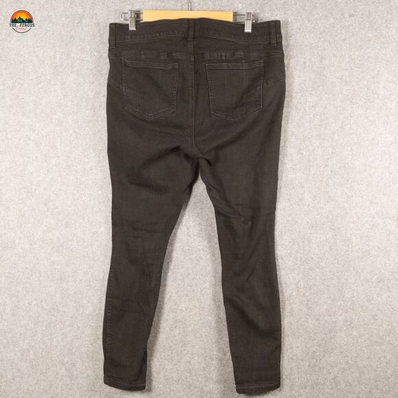 Torrid Bombshell Skinny Jeans Black Distressed Premium Stretch Women's Size 14S - Picture 3 of 12